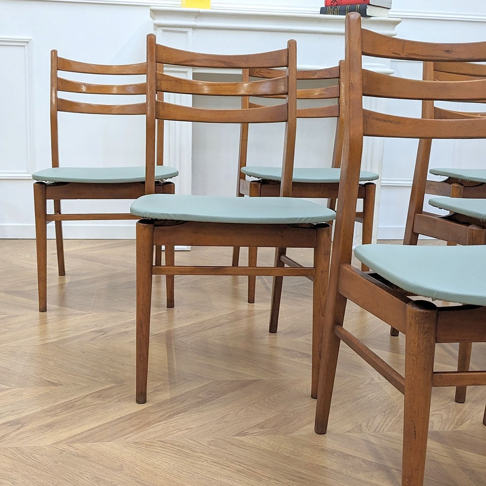 Miniature : Lot de 6 Chaises scandinaves vintage