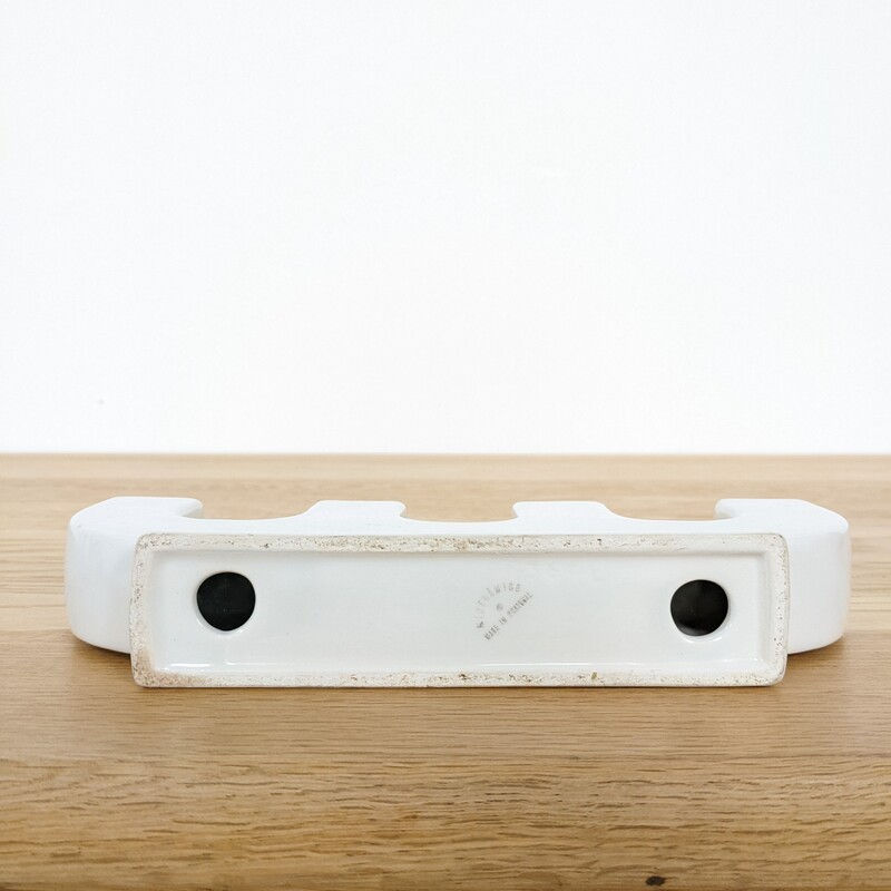 Miniature : Bougeoir vintage 4 pieds blanc