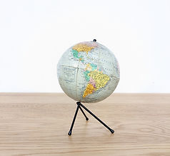 Globe terrestre vintage 50s