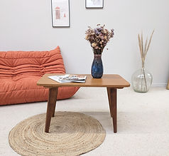 Table basse vintage en chêne