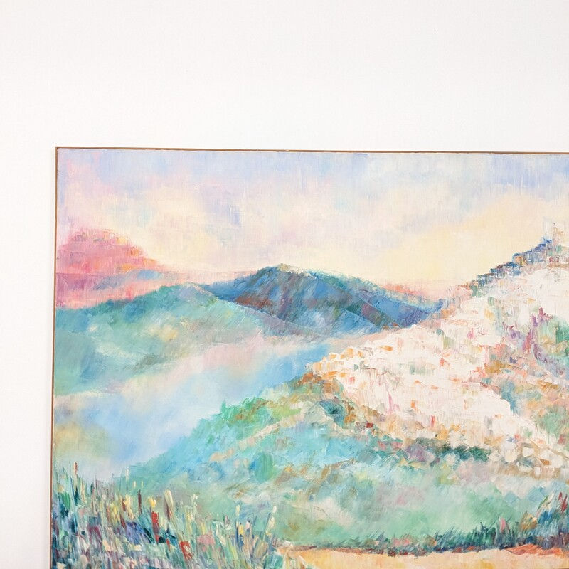 Tableau vintage ancien coloré