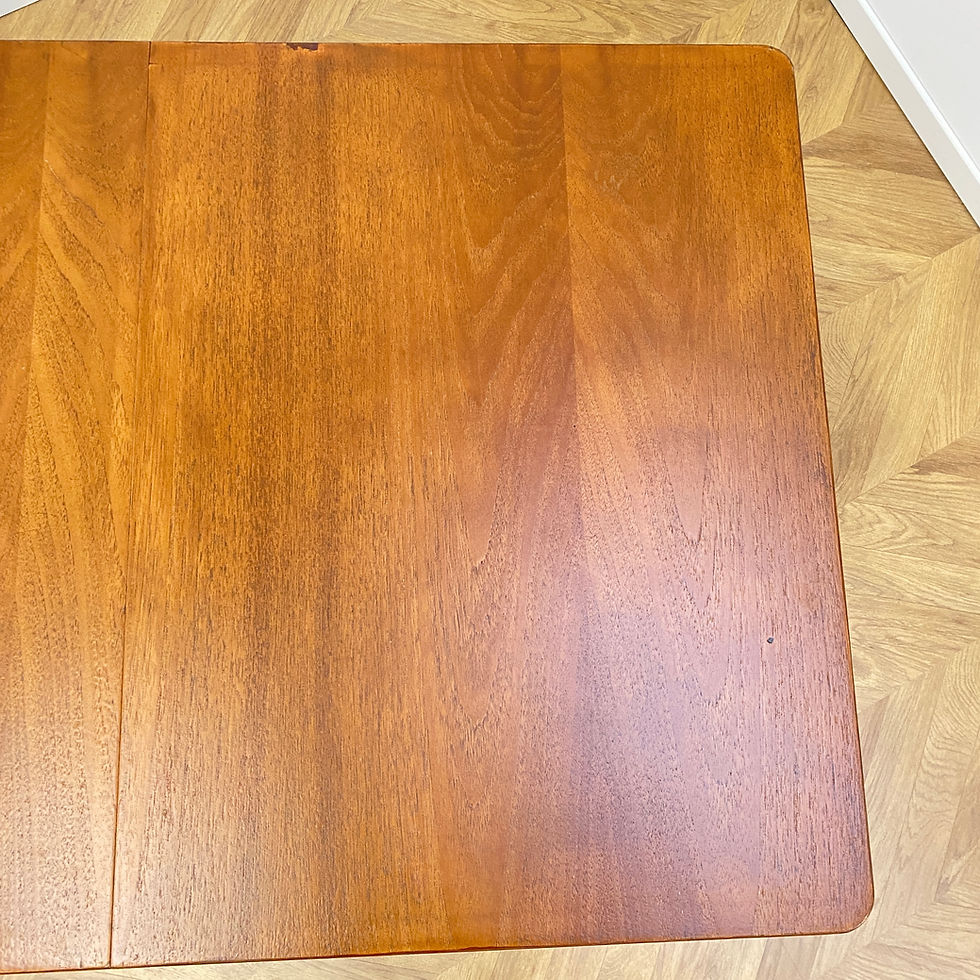 Miniature : Table à rabats en teck des années 60 (vue de dessus côté droit)