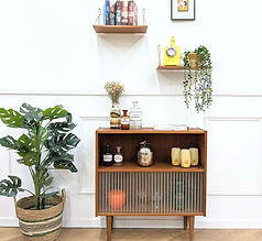 Buffet design scandinave vitré