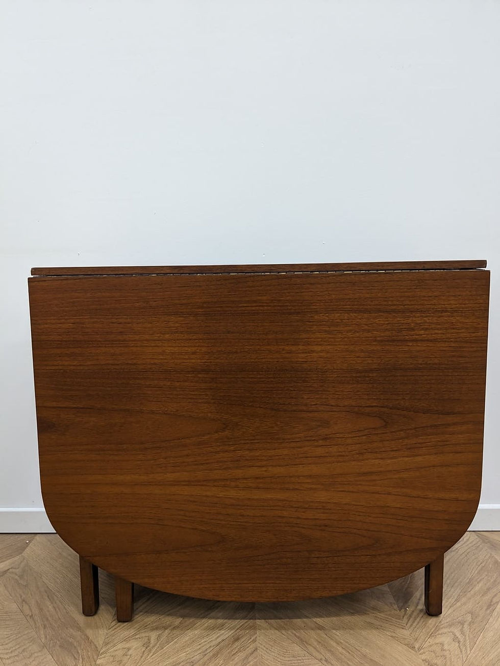 Miniature : Table vintage rabattable (vue de face et rabattue)