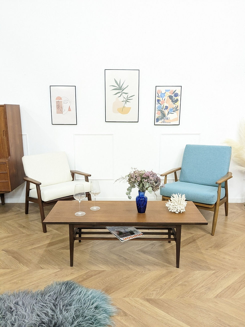 Table basse vintage mid-century
