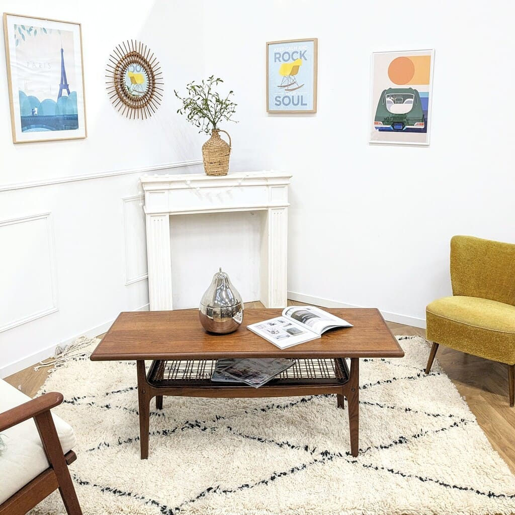 Table basse vintage scandinave