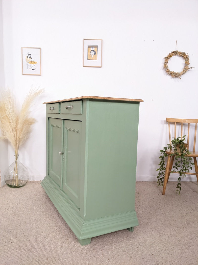 Miniature : Buffet parisien vintage vert pastel