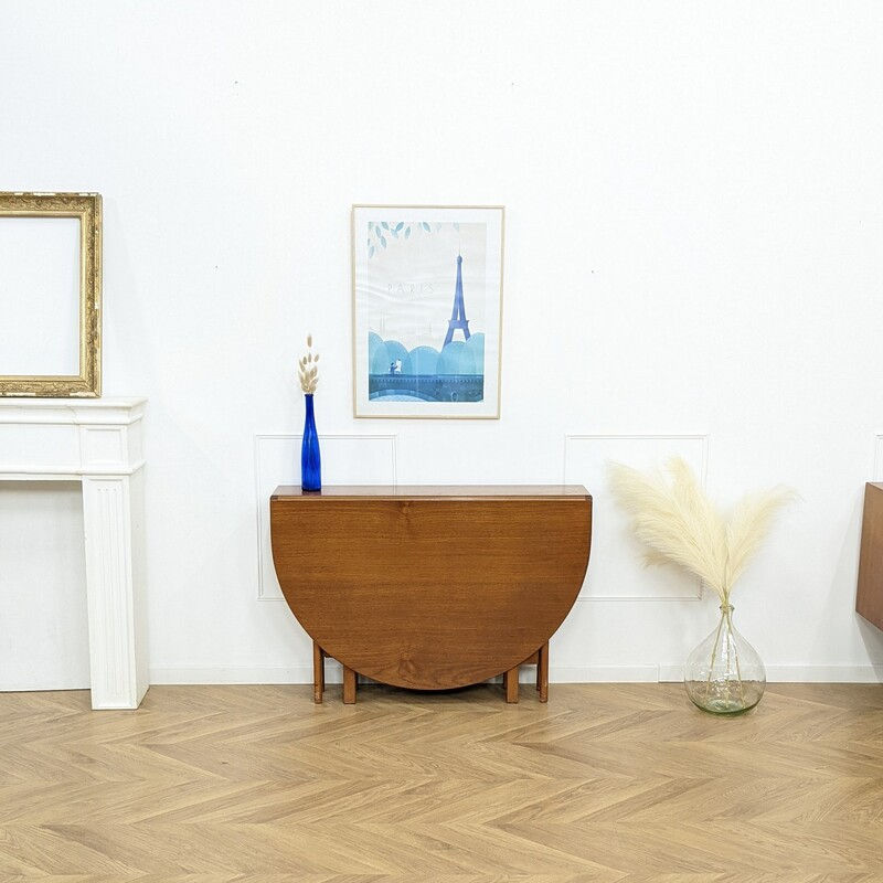Miniature : Table vintage scandinave  à rabats des années 60
