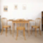 3 chaises rétro en cannage et bois clair des années 70