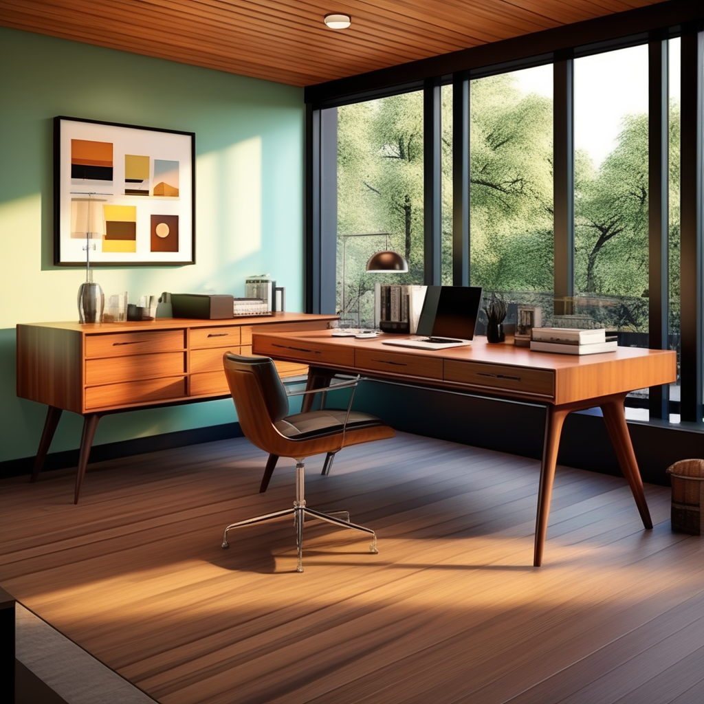 L'Élégance Intemporelle du Bureau Mid Century