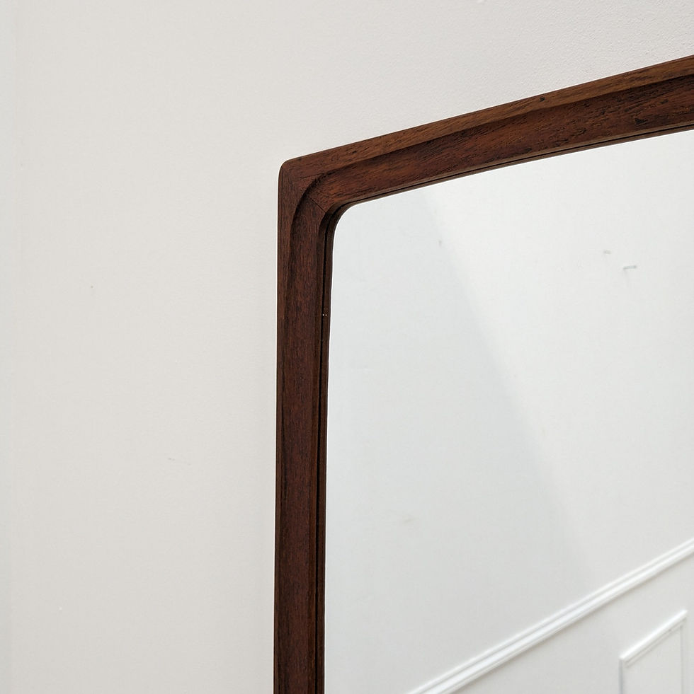 Miniature : Miroir en teck scandinave
