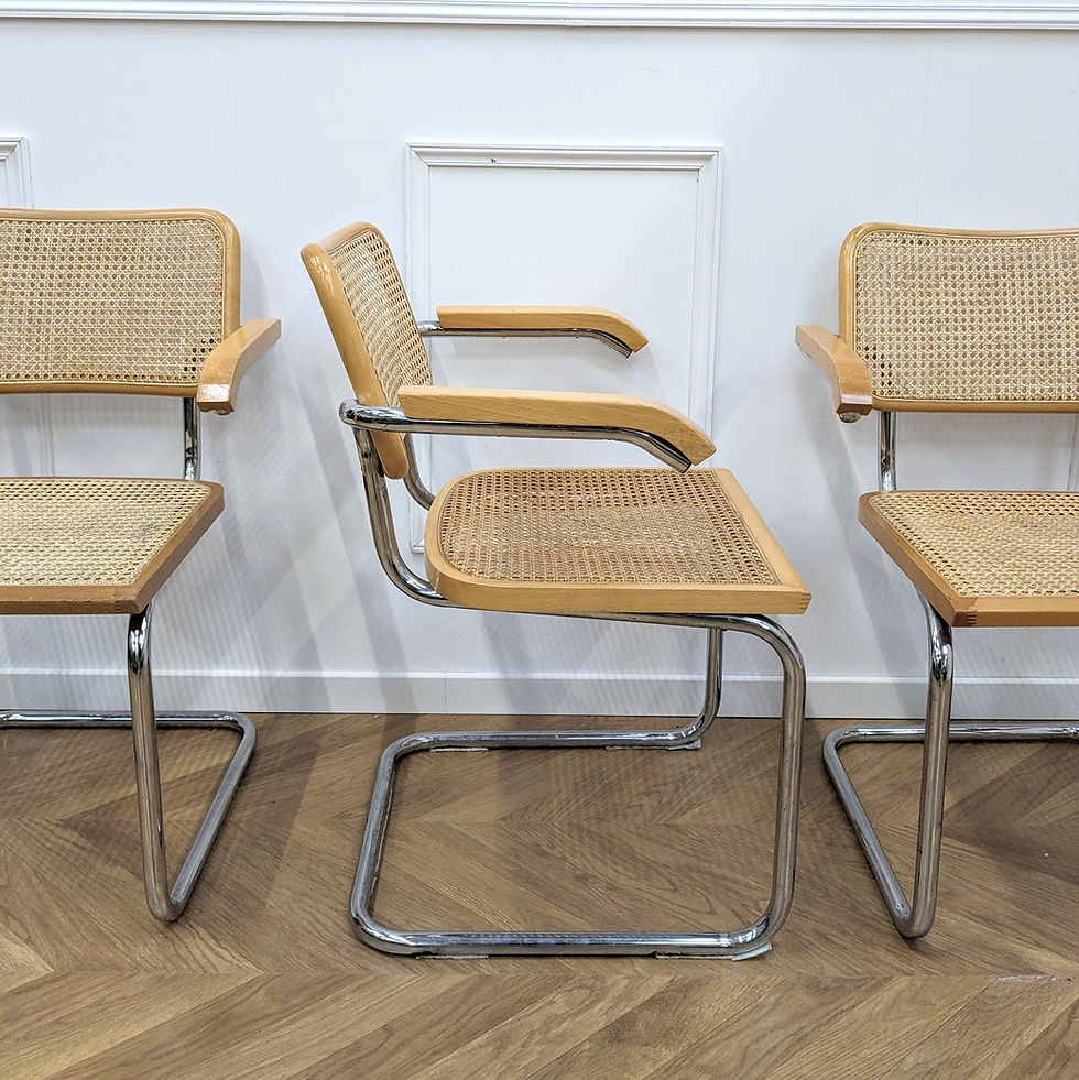 Miniature : 4 Fauteuils B64 avec accoudoirs par Marcel Breuer