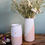 Miniature : Vases bicolores grès blanc / rose tendre
