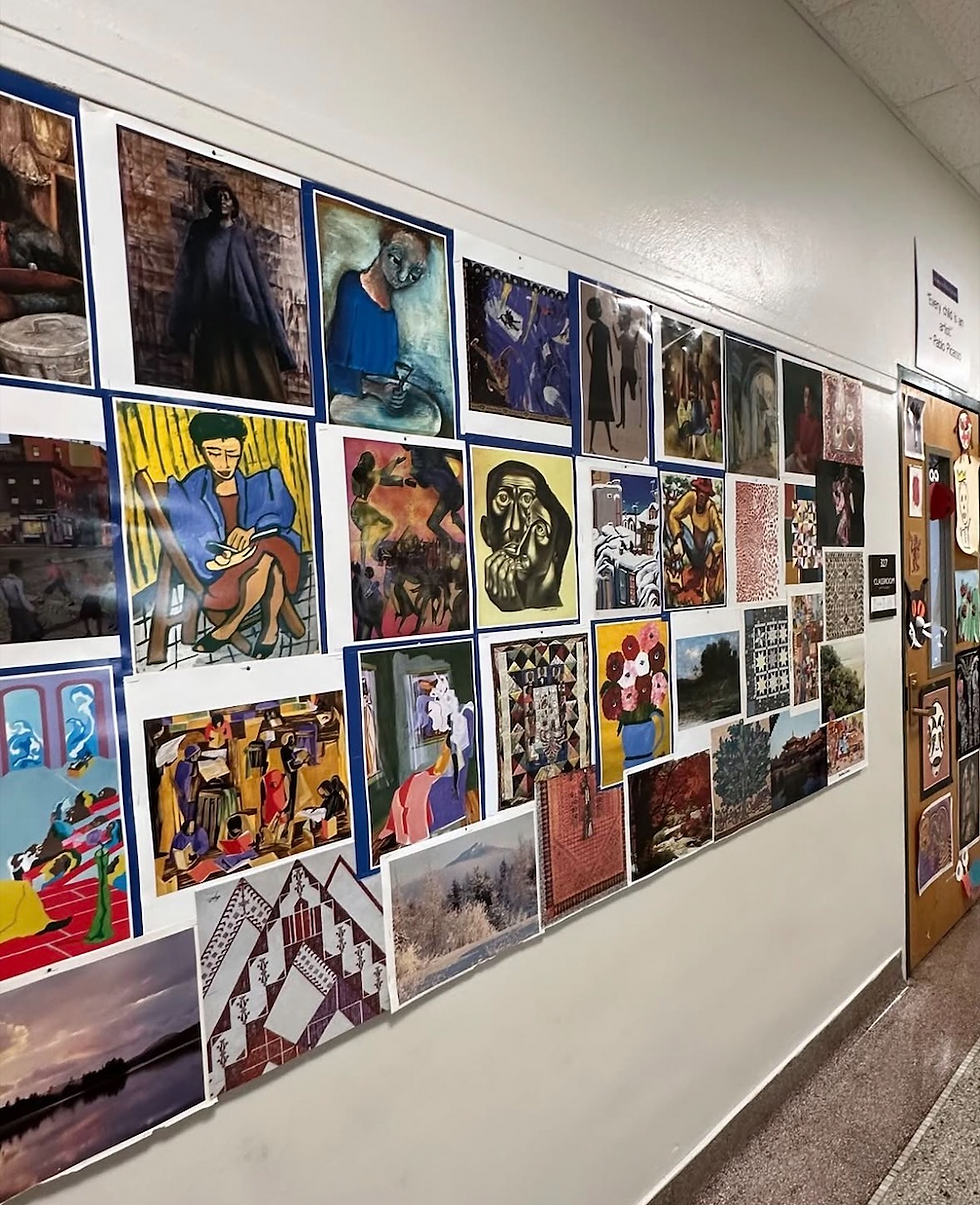 Bulletin Board outside of Lincoln International Studies Art Room.
