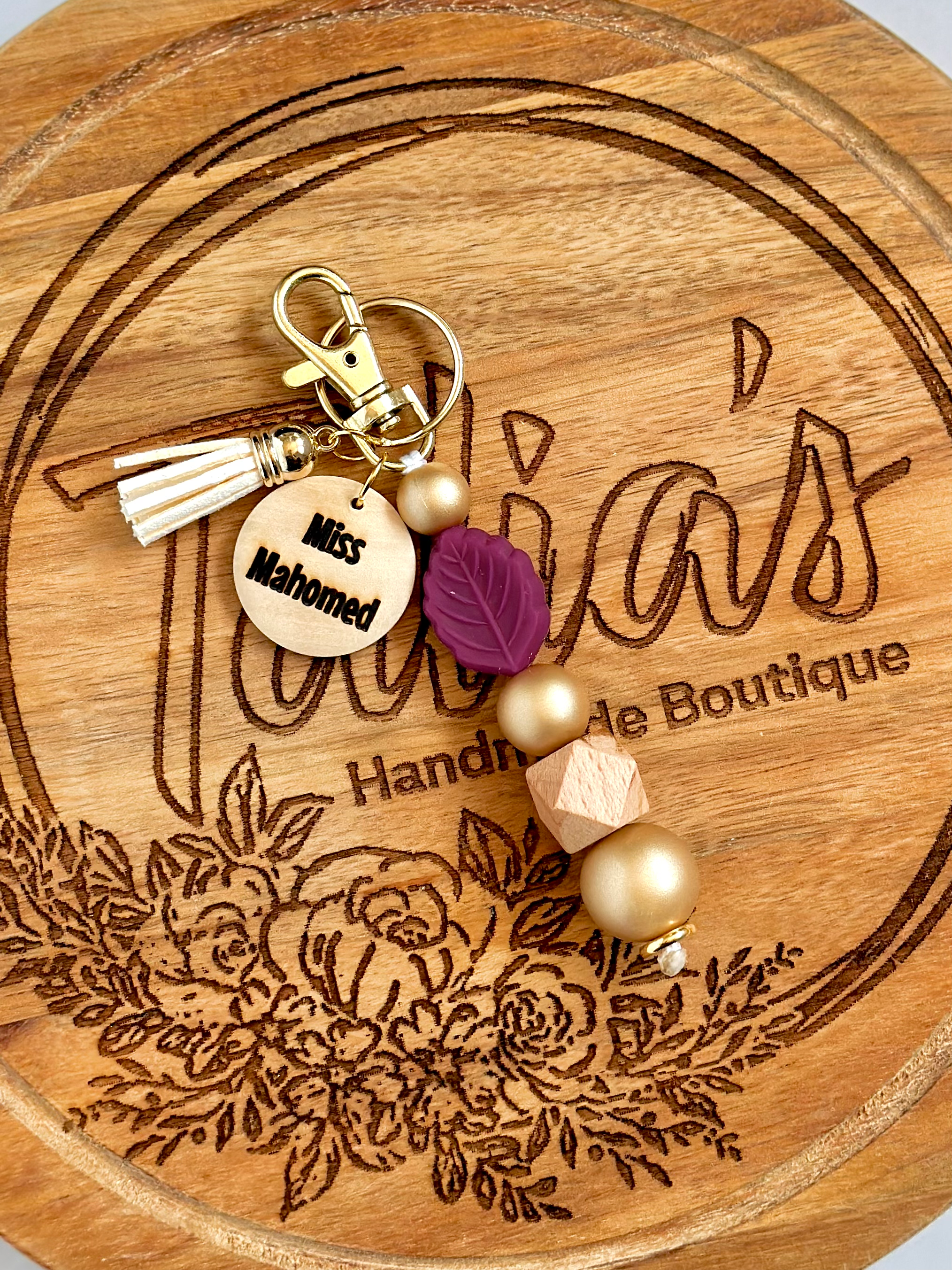 Birch Leaf Keyring 