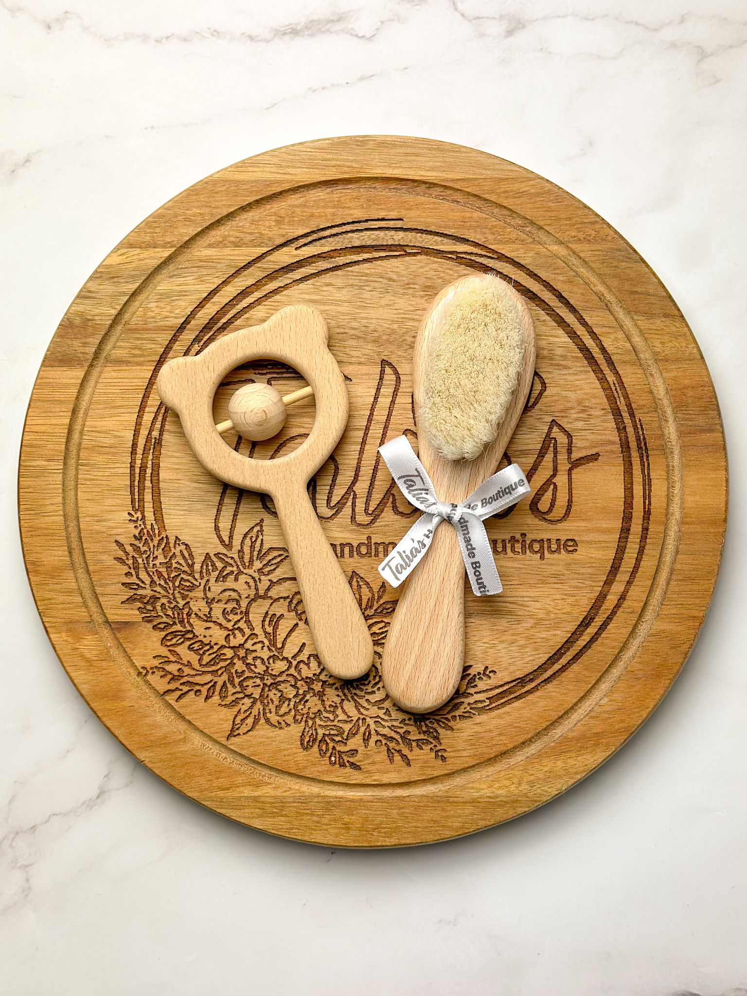 Bear Rattle & Baby Brush