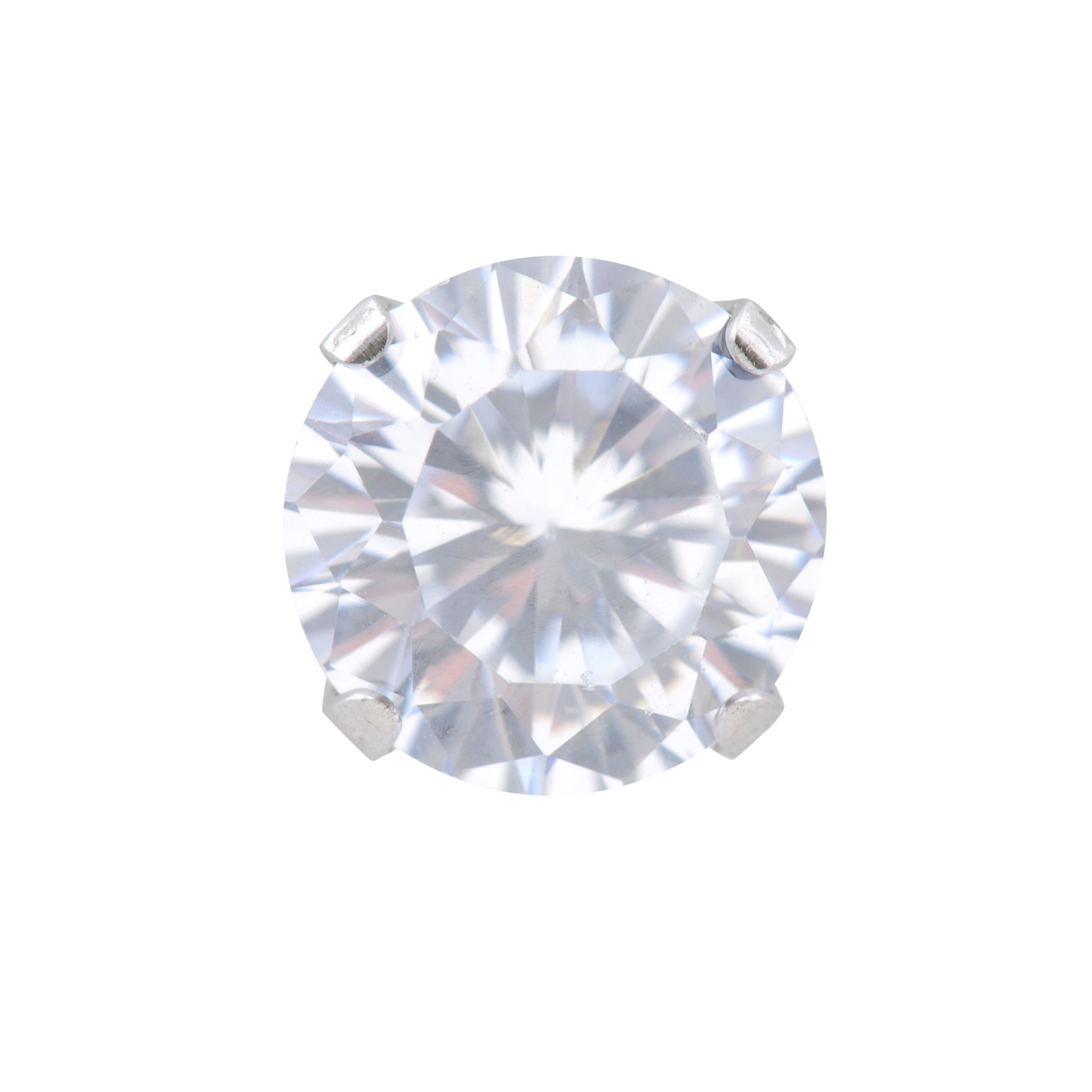 העגיל הראשון שלי מס' 82 - ניקוב ציפוי זהב K24 זרקון 6 מ"מ