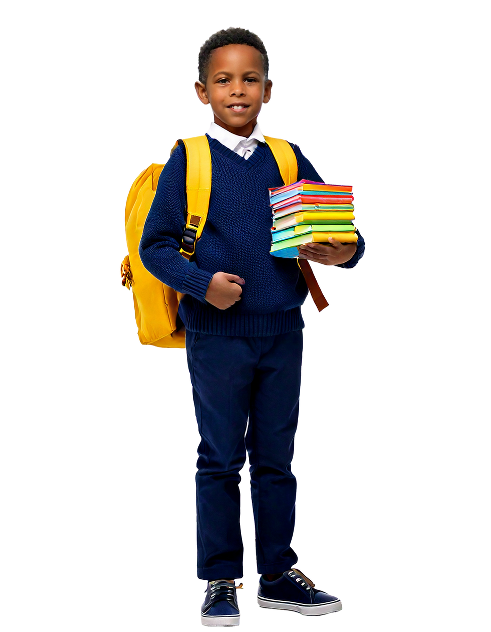 young Black child standing and smiling,.png