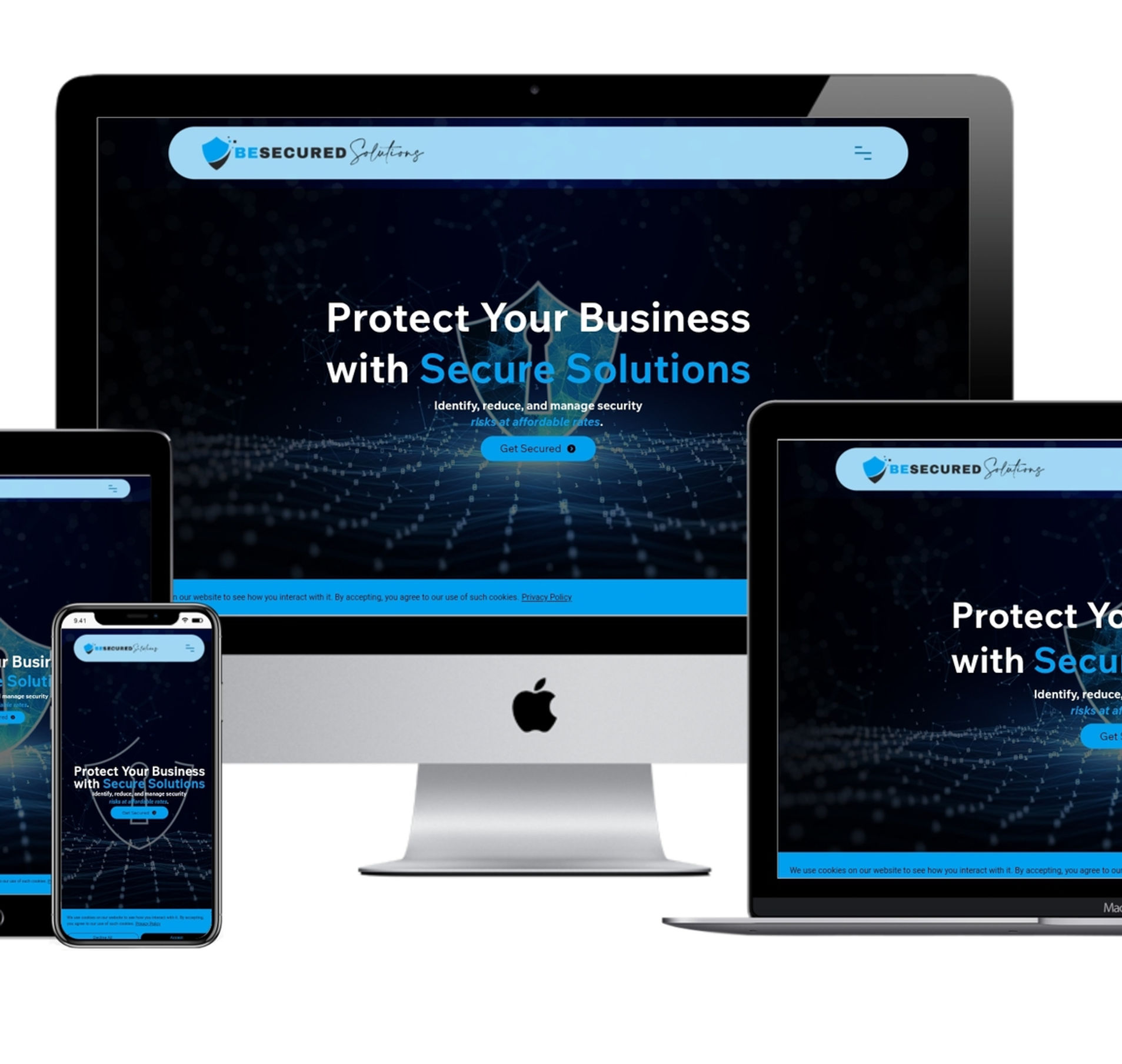 Web Design Client BeSecured Solutions website Launch