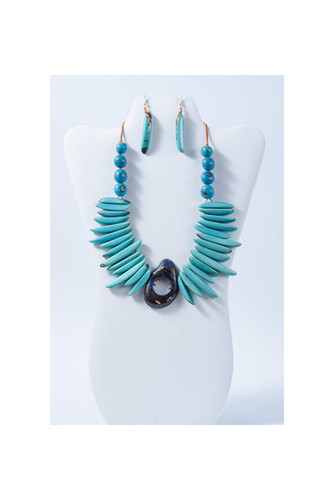 Erika Statement Tagua Necklace Set - TaguArtsy