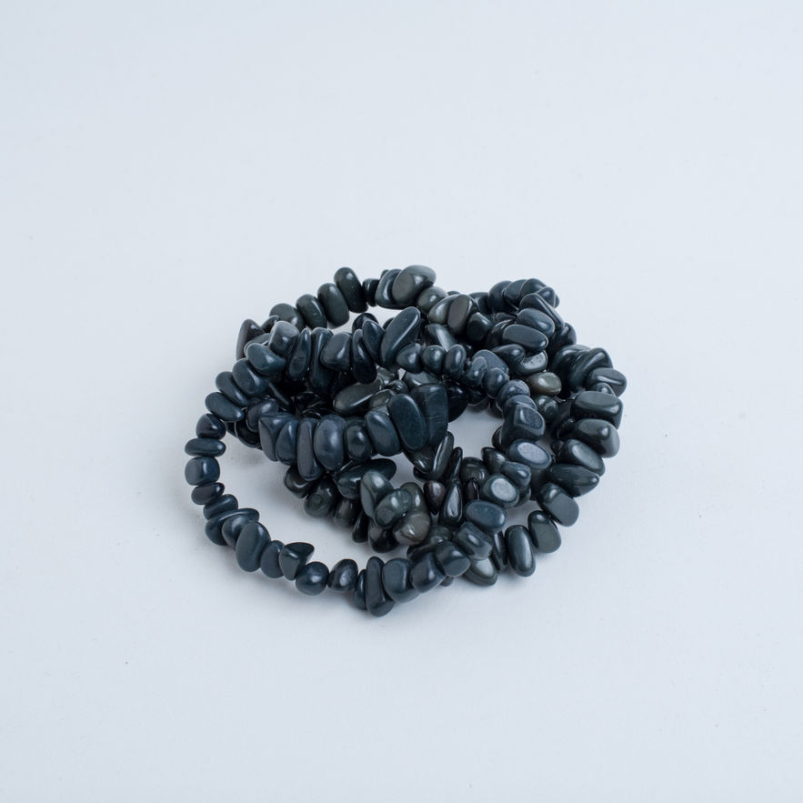 Charcoal gray tagua bracelet 