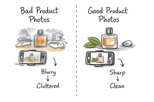 Good vs bad product photography