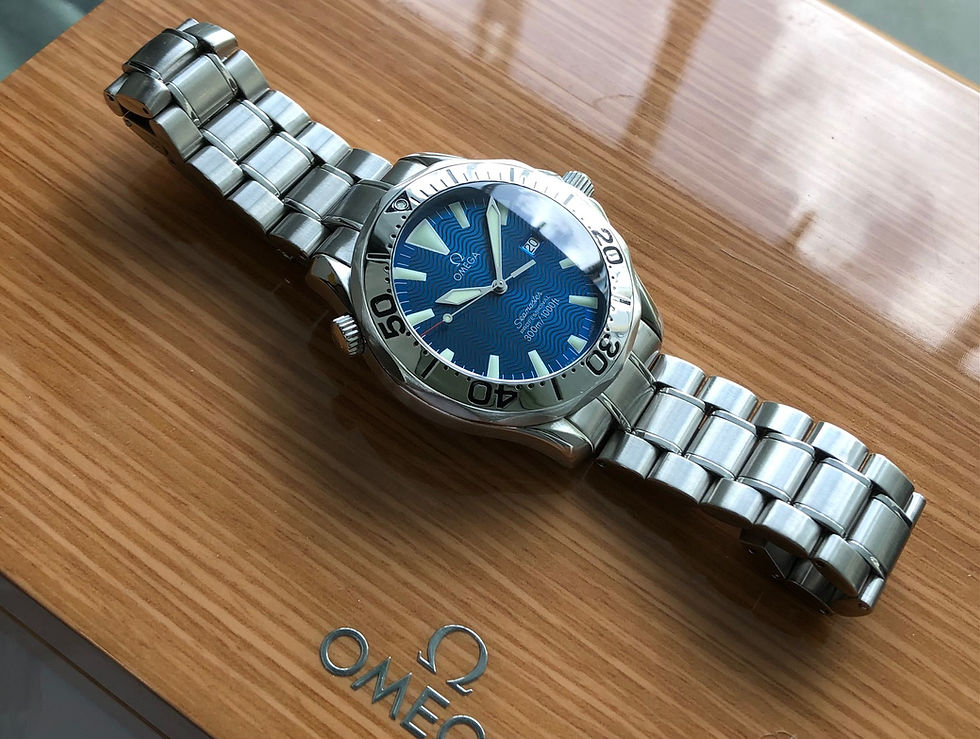 Thumbnail: Omega Seamaster Electric Blue Wave Jumbo Watch