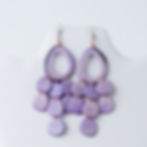 Purple cascade tagua earrings