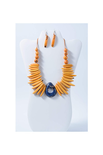Erika Statement Tagua Necklace Set - TaguArtsy