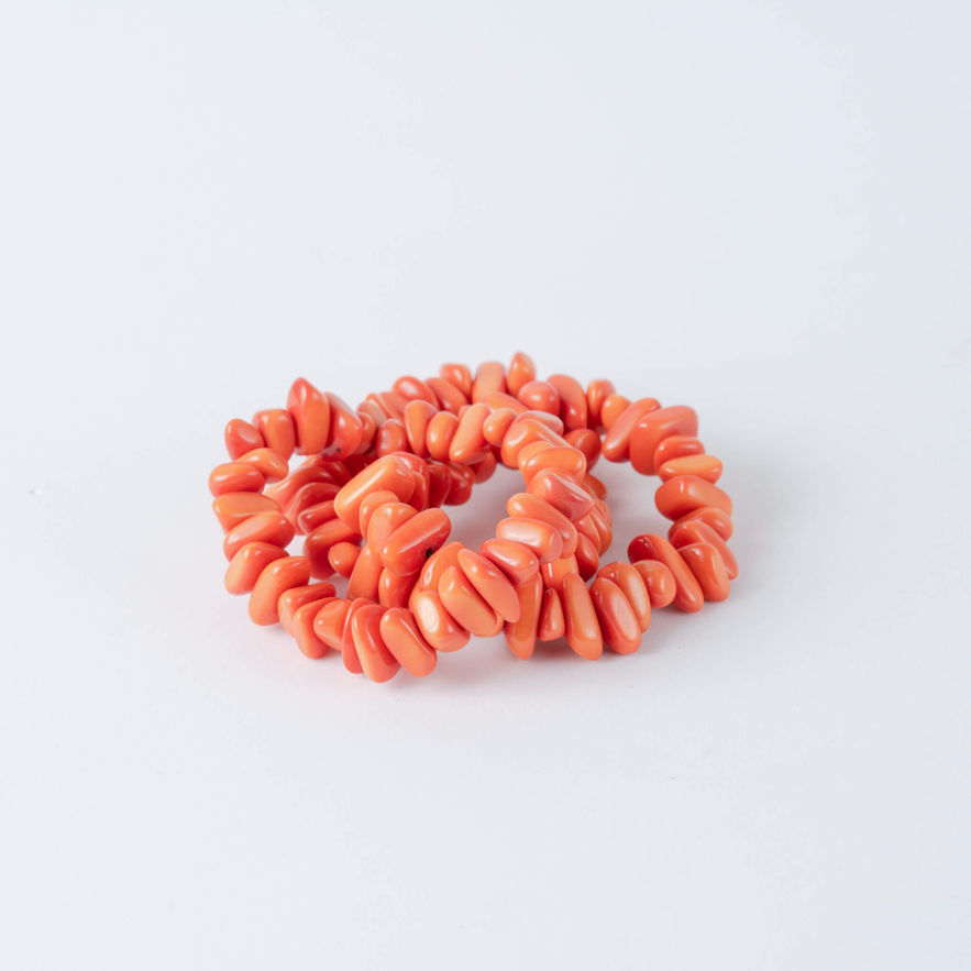 Coral earrings, orange hue, TaguArtsy