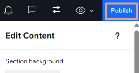 How to publish changes