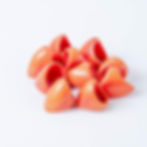 Orange organic tagua rings ,bold and natural, inspired by nature