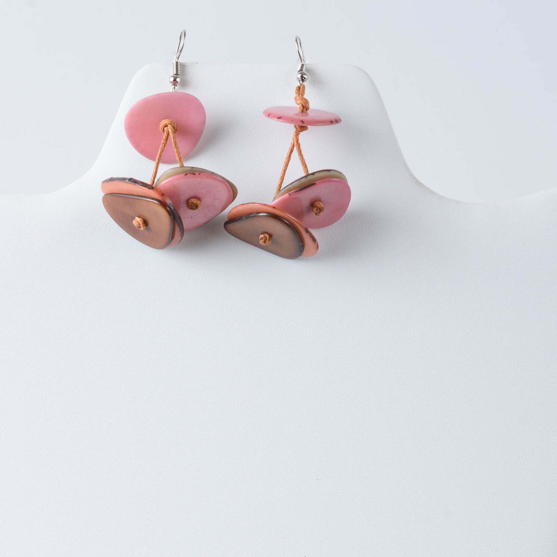 Spring drop and dangle tagua earrings