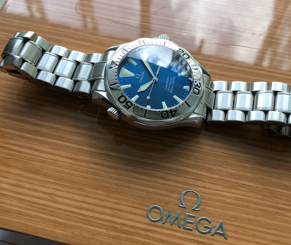 Thumbnail: Omega Seamaster Electric Blue Wave Jumbo Watch