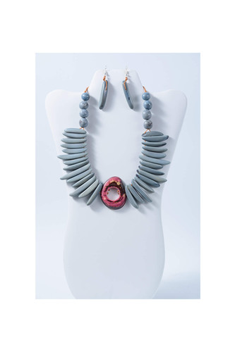 Erika Statement Tagua Necklace Set - TaguArtsy