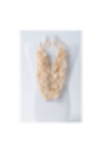 Elegant cream statement tagua necklace and earrings set