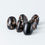 Thumbnail: Six black tagua rings polished to a high sheen, handmade, organic, stylish and lightweight