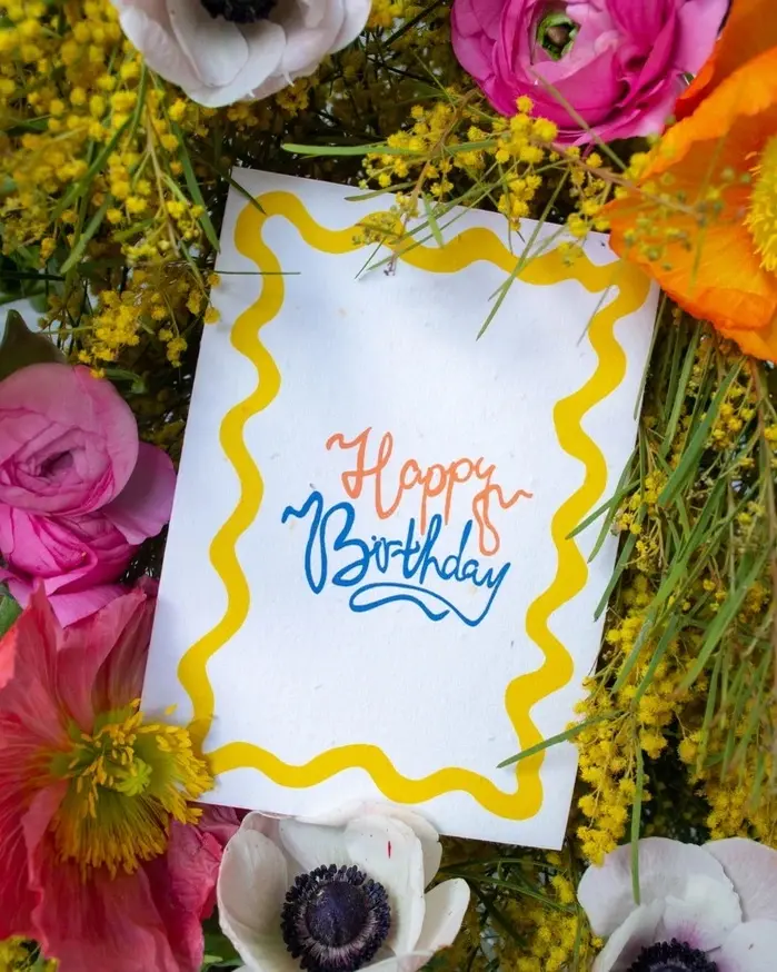 Thumbnail: Plantable Happy Birthday Greeting Card (Yellow)