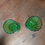 Thumbnail: Pair of Empoli green glass vases