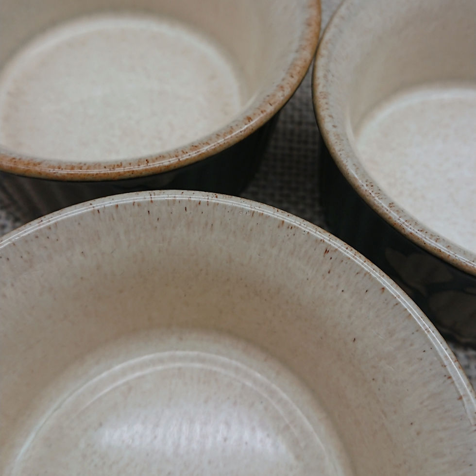 Thumbnail: Three Denby Pottery 'Bakewell' ramekins
