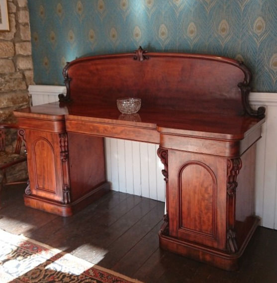 Large early-Victorian pedestal sideboard