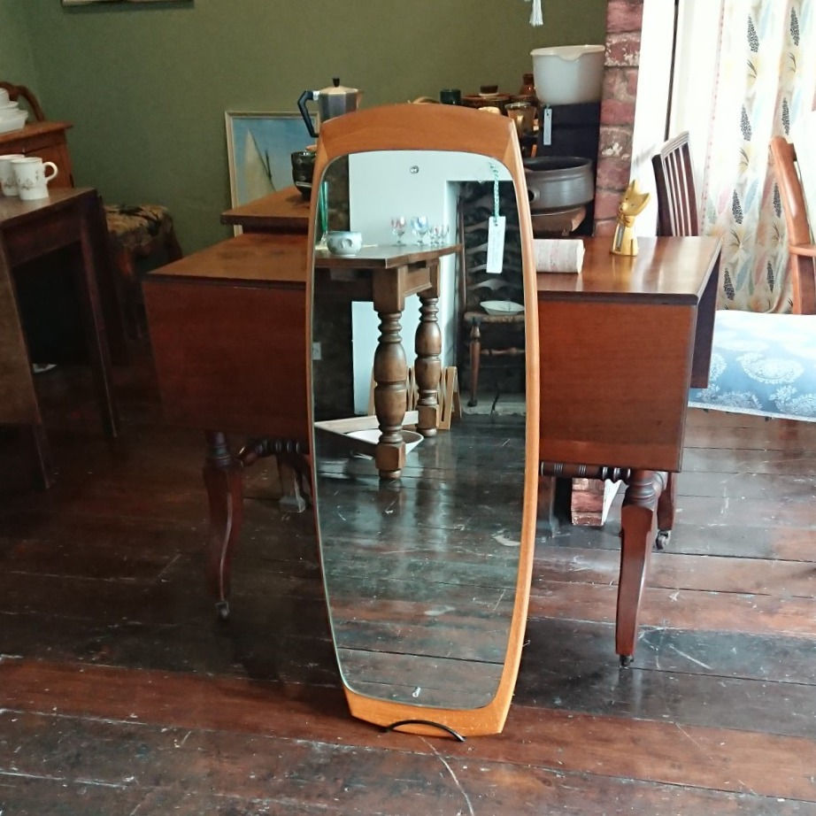 Thumbnail: Vintage 1970s teak mounted mirror