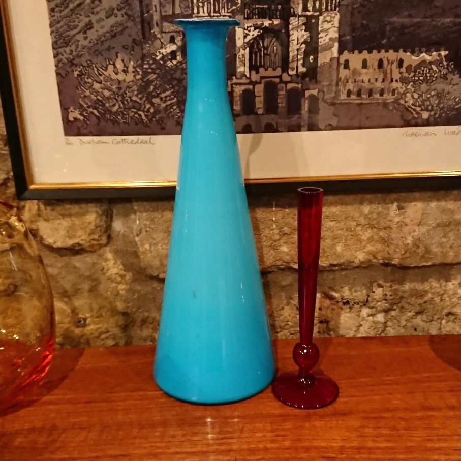 Thumbnail: Whitefriars 1960s red glass bud vase