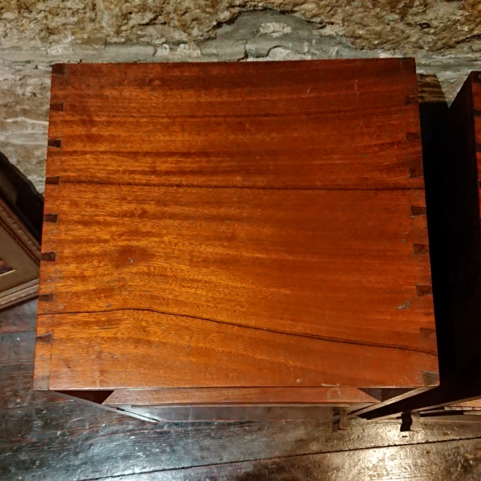 Thumbnail: Pair of Art Deco style wooden bedside tables