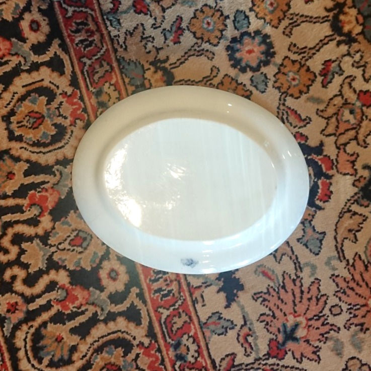 Thumbnail: Large Art Nouveau blue and white serving platter