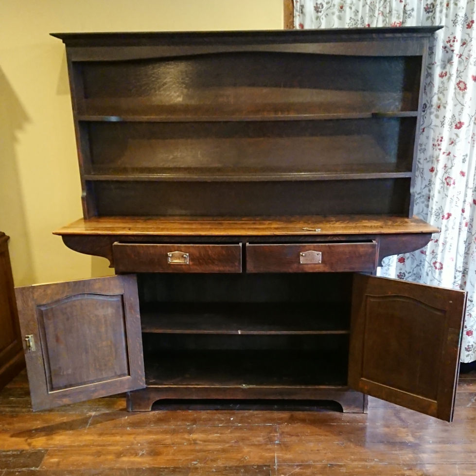 Thumbnail: Arts & Crafts Liberty & Co oak 'Cottage' dresser