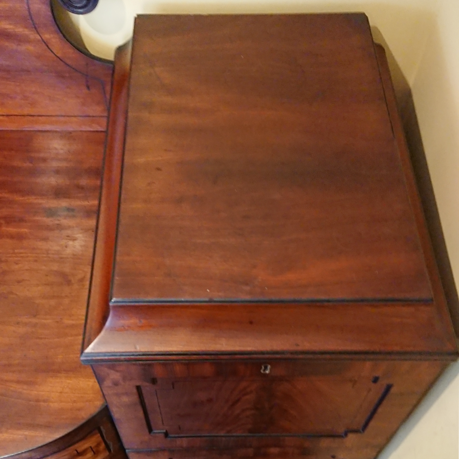 Thumbnail: Large flame mahogany Regency sideboard c.1820