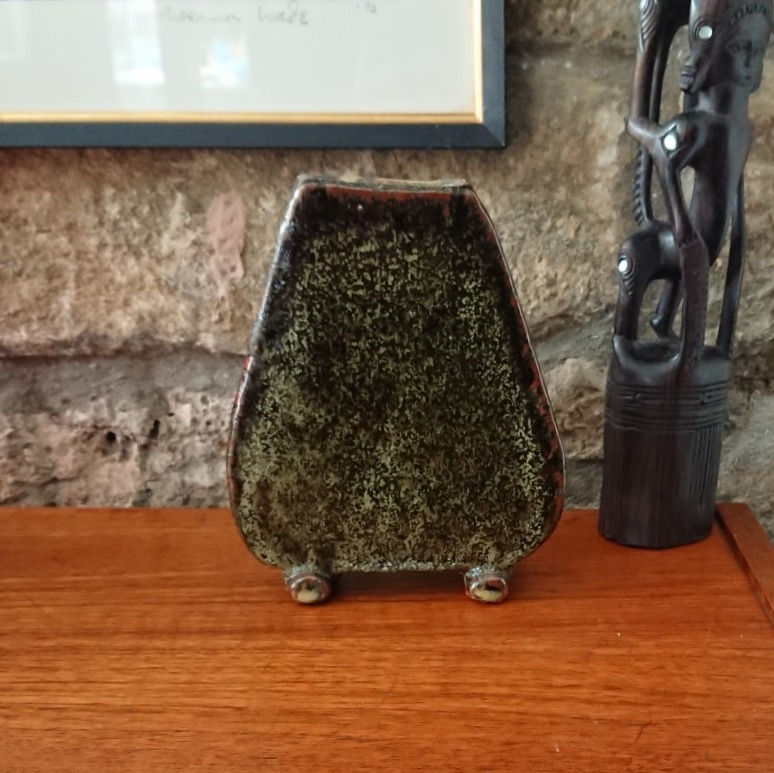 Thumbnail: Unusual 'flatiron' studio pottery vase