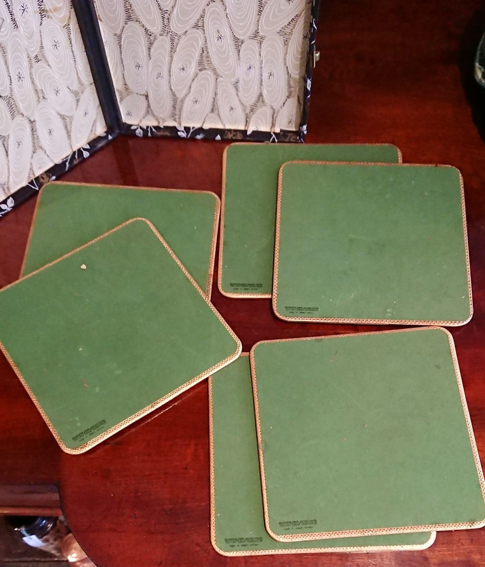 Thumbnail: Boxed set of six vintage floral table mats