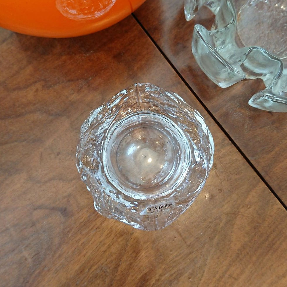 Thumbnail: Kosta Boda medium Snowball votive candle holder